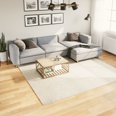 vidaXL Covor &amp;bdquo;OVIEDO&amp;rdquo;, fire scurte, bej, 240x240 cm 375496 foto