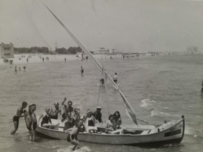 Foto Mamaia 1938, interbelic, ambarcațiune, 8,5 / 6,5 cm, litoral, jud Constanța foto