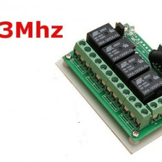 Modul 4 relee / canale 12v 220v 433mhz cu functie invatare telecomenzi