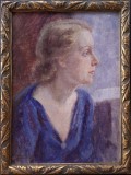Aurel Bordenache (1902-1987)-Portretul unei tinere, pictură pe p&acirc;nză (1936)