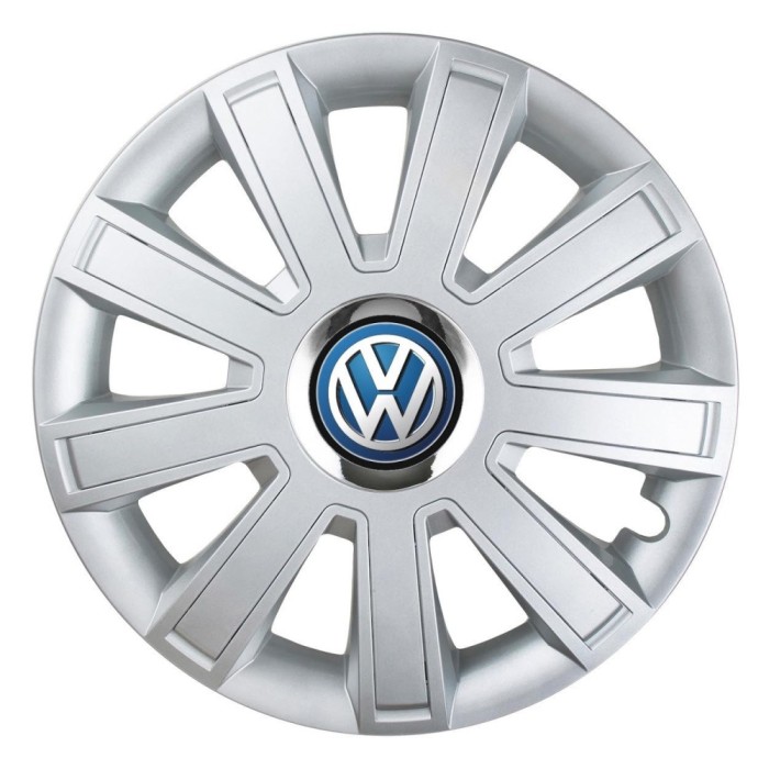 Set 4 Capace Roti, potrivite jantelor de R15, pentru Volkswagen, model flash cromat