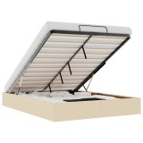 Cumpara ieftin Cadru pat otoman fara saltea crema 140x200 cm tesatura
