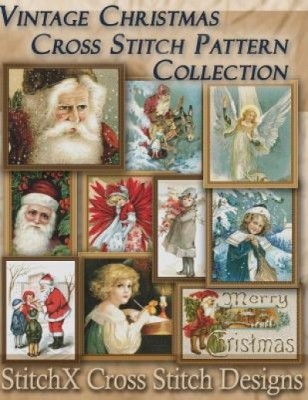 Vintage Christmas Cross Stitch Pattern Collection: Black &amp;amp; White Charts foto