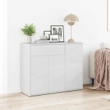 VidaXL dulap, alb extralucios, 88x30x70 cm, lemn prelucrat