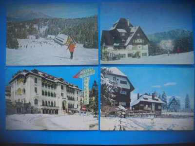 HOPCT LOT 3483 -4 CARTI POSTALE--IARNA LA PREDEAL-JUD BRASOV-CIRCULATE foto