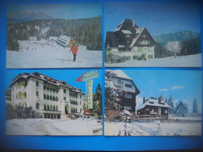 HOPCT LOT 3483 -4 CARTI POSTALE--IARNA LA PREDEAL-JUD BRASOV-CIRCULATE