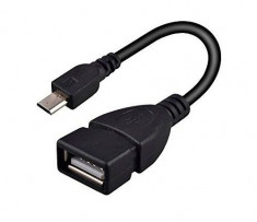 Cablu OTG Micro USB - Negru foto