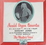 Disc vinil, LP. Organ Concertos No 2 In B Flat, No 4 In F Major-Handel, Geraint Jones, Philharmonia Orchest-242393, His Master&#039;s Voice