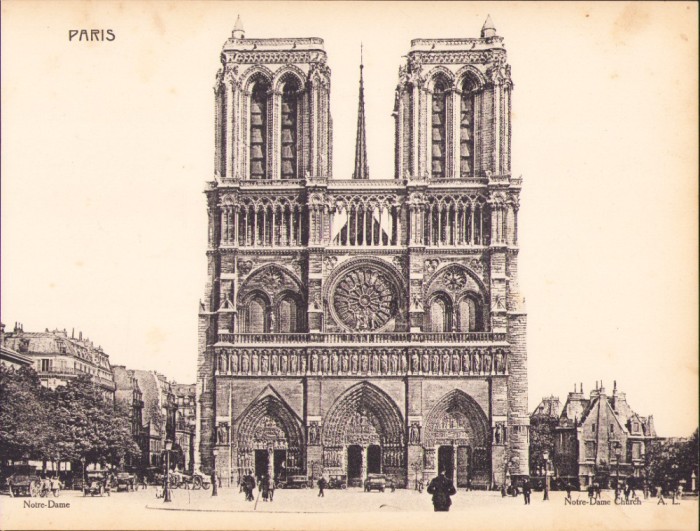 Litografie Notre Dame