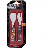 Set lingurita si furculita melamina Star Wars Lulabi, 6 luni+, Multicolor, Seturi tacamuri