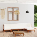 Cumpara ieftin Set mobilier grădină cu perne, 6 piese, lemn masiv acacia