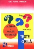 Teste grila. Algebra si analiza matematica.