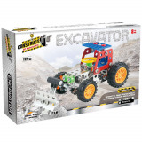 Kit STEM Tractor cu cupa de excavatie, nivel incepator, Construct It