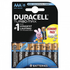 Baterie Duracell Turbo Max AAA LR03 8buc Negru foto