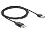 Cablu USB 2.0 DELOCK 83371, USB A bilateral aurit, 2m