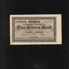 Rar! Germania 1000000 (1 milion) mark marci Munchen Staatsbank 1923 seria637338