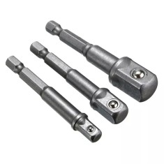 Set adaptoare autofiletanta 3 elemente 1/4&amp;quot;-3/8&amp;quot;-1/2 &amp;quot;, Gonga? Argintiu foto