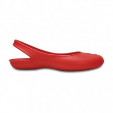 Balerini Crocs Olivia II Flat Rosu - Red foto