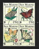 San Marino 1993 - Fauna WWF, fluturi, serie neuzata