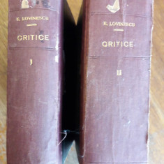 Critice 10 vol. coligate - E. Lovinescu / R4P1F
