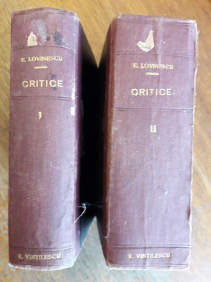 Critice 10 vol. coligate - E. Lovinescu / R4P1F foto