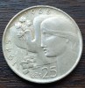 (A462) MONEDA DIN ARGINT CEHOSLOVACIA - 25 KORUN 1965, 20 ANI ELIBERARE, Europa