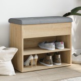 VidaXL Bancă pentru pantofi stejar sonoma 62x32x50 cm lemn prelucrat