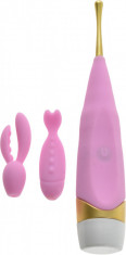 Vibrator Alice cu 2 Capete de Schimb Silicon Roz Passion Labs foto