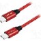 Cablu USB C tata, la USB C tata, USB 2.0, lungime 1m, rosu, LOGILINK, CU0156, T145749