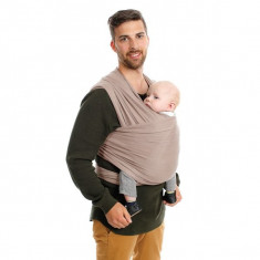 Sistem de purtare wrap elastic Tricot Slen Bamboo Babylonia Warm Sand foto