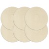 VidaXL Naproane, 6 buc., natural, 38 cm, bumbac, rotund 133843
