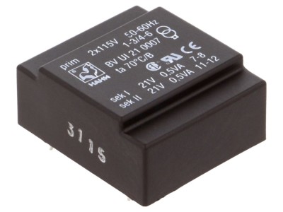 Transformator &amp;icirc;ncapsulat 1VA 115V 21V foto