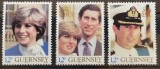 BC112, Guernsey 1981, 3 timbre Lady Diana