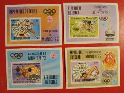 CHAD, SPORT MUNICH - COLIȚE MNH foto