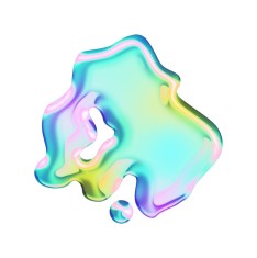 Sticker decorativ Hologram, Multicolor, 55 cm, 5784ST foto