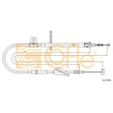 Cablu frana mana Opel Agila (A) (H00); Suzuki Wagon R+ (Mm) Cofle 115741, parte montare : dreapta, spate