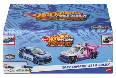 HOT WHEELS SET 2 MASINUTE METALICE PULL BACK CAMARO ZL1 2022 SI LOLUX 1:43 foto