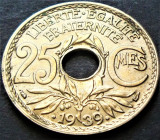 Cumpara ieftin Moneda istorica 25 CENTIMES - FRANTA, anul 1939 * cod 3900 = Luciu de batere, Europa