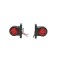 Set 2 lampi gabarit rotativ laterala LED alba-rosu 12-24V