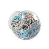Elastice Par Top Choice, 600 buc, TC42089, Poliester cu Clips Metalic - Accesorii Par Femei, Codite, Impletituri