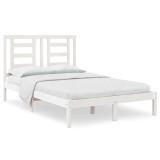 Cumpara ieftin Cadru de pat fara saltea, alb, 120x200 cm, lemn masiv pin