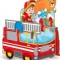 Puzzle 3D carton cu piese mari- Masina de pompieri