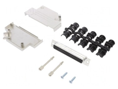 Conector D-Sub 37 PIN Mama 45&amp;deg; Lipire Cablu Gold foto