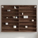 vidaXL Dulap cu vitrină, stejar maro, 100x8,5x75 cm, lemn prelucrat