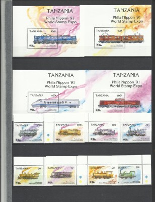 TANZANIA 1991 TRANSPORT TRENURI LOCOMOTIVE foto
