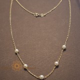 Cumpara ieftin Colier , zPerla Solis, , eleganta pura in aur si perle eco