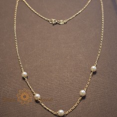 Colier , zPerla Solis, , eleganta pura in aur si perle eco