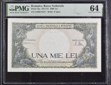 1000 lei 1945 gradată PMG 64 UNC