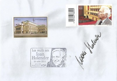 ~Austria/Romania, Ioan Holender, plic cu autograf, 2011, necirculat foto