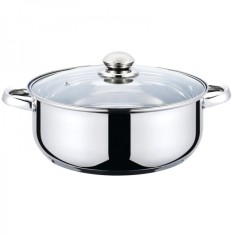 Cratita din inox cu capac din sticla 24cm 3.5l Grunberg GR3117 foto
